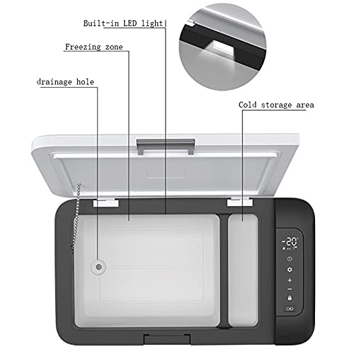 Mini refrigerador portátil para coche, 12/24 V, compresor, 12/24 V CC, 110-240 V CA, ideal para uso familiar al aire libre (color: A, tamaño: 24 V, 110 V, 220 V)